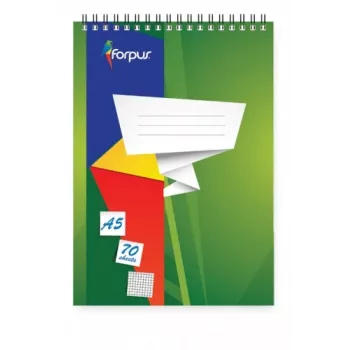 Notizbuch mit Spiralbindung Forpus, A5/70, kariert 0723-003