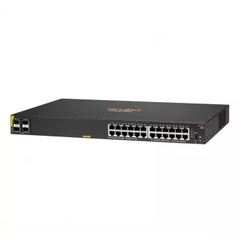 HPE Aruba Networking CX 6100 24G Class4 PoE 4SFP+ 370W Managed L3 Gigabit Ethernet (10/100/1000) Power over Ethernet (PoE) 1U Schwarz