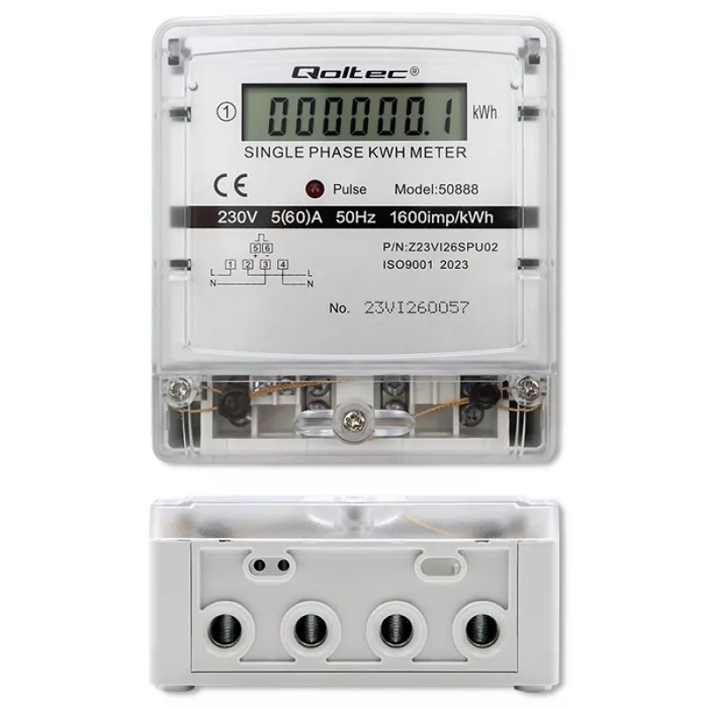 Einphasiger elektronischer Energieverbrauchszähler 230V LDC
