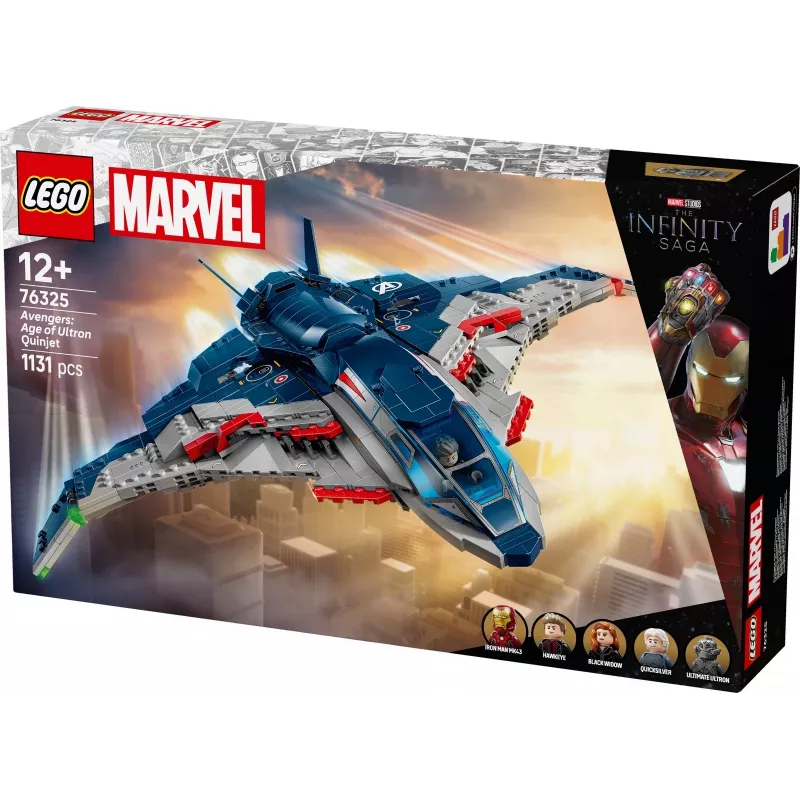 LEGO Quinjet Bauset 76325 — Marvel, 1131 Teile, 5 Minifiguren, für 12+, 280×450×300 mm