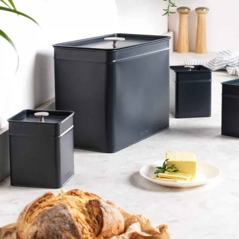 Küchen-Aufbewahrungsdosenset Salter BW126131EU7 4-teilig, luftdichte Metall- und Kunststoffdosen