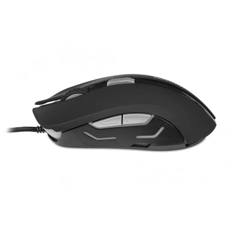 Kabelgebundene optische Maus IBOX Aurora A-1 — rechtshändig, 6 Tasten, 2400 DPI, USB Typ-A, LED-Beleuchtung, 1,8 m Kabel