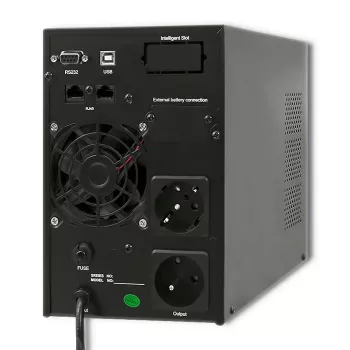 Qoltec 53042 USV (unterbrechungsfreie Stromversorgung) Doppelwandlung (Online) 1 kVA 800 W 2 AC-Ausgänge