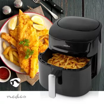 Nedis KAAF170BK Fritteuse Einzeln 7,2 l Standgerät 1800 W Heißluftfritteuse Schwarz