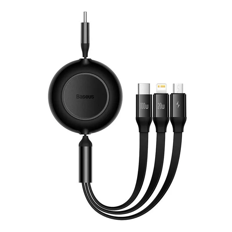 USB Kabel Baseus CAMJ010201 1,1 m USB 3.2 Gen 1 USB C Micro USB-A Lightning Schwarz