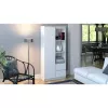 Bücherregal fürs Büro Top e Shop RS-80 BILY BIEL, weiße Spanplatte, 7 Regalböden, 800×350×1800 mm