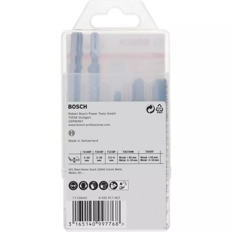 Bosch 2 607 011 438 Stich-/Kurvenhub-/Säbelsägeblatt Stichsägeblatt Carbide 15 Stk.