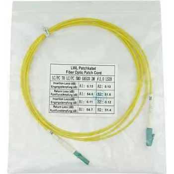 Glasfaser-Patchkabel BlueOptics SFP2121BU0.5MM 0,5 m LC, Singlemode G.657.A1, gelber Mantel