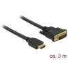 Videokabel-Adapter DeLOCK 85655 3m HDMI Typ A DVI Schwarz
