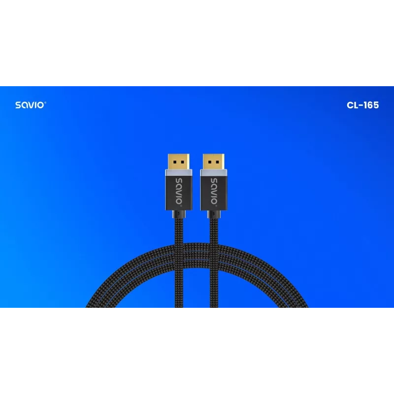 DisplayPort-Kabel Savio CL-165 1 m Schwarz