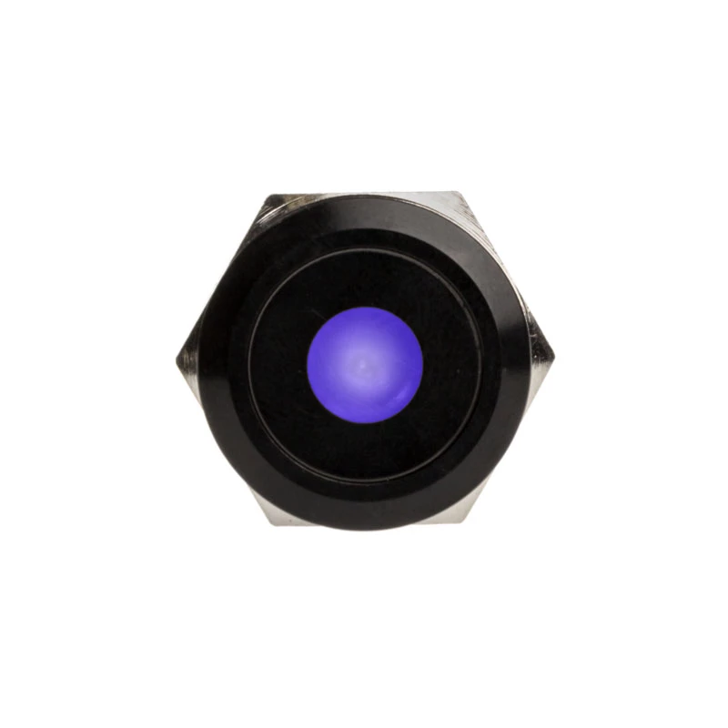 DimasTech Vandalismusschalter/-Taster 19mm Schwarzline Dot RGB PD218