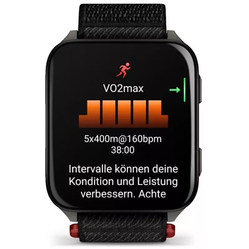 Smartwatch GARMIN Venu X1 – 2 Zoll AMOLED, GPS/GLONASS/Galileo, 5 ATM, 11 Tage Akku, schwarzes Silikonarmband