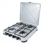 PROMIS KG400 Vierflammen-Gasherd, Silber-Finish