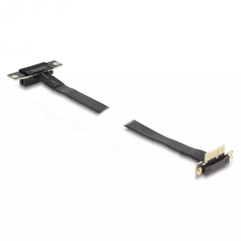 DeLOCK Riser-Karte PCI Express x1 Stecker 90° abgewinkelt auf x1-Steckplatz 90° abgewinkelt mit Kabel 60 cm
