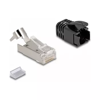 DeLOCK RJ45 Modularstecker Cat.8.1 25 Stück Set mit Zugentlastung
