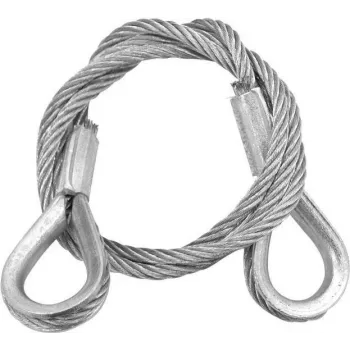 Stahlseil EUROLITE 600 x 3 mm silber mit Kausch, Modell 5801048F