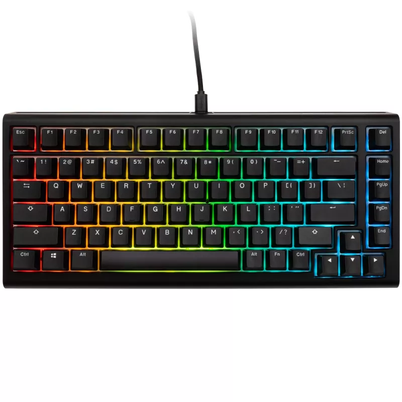 Ducky Tinker 75 Gaming Tastatur, RGB, schwarz - MX-Blue (ANSI)