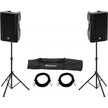Lautsprecherset Omnitronic XKB-212A, 2×12 Zoll Passivlautsprecher, 2000 W Programm