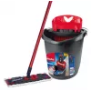 Bodenwischer VILEDA Ultramax BOX 177453 mit nachfüllbarem Mikrofaserkopf, Wring-Eimer, 3 waschbaren Tüchern, schwarz
