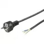 Wentronic Goobay Erdungskabel für individuelle Montage, 2 m, Schwarz - Typ F (Typ F, CEE 7/7) > lose Kabelenden (94701)