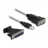 DeLOCK Adapter USB 2.0 Typ-A auf Seriell RS-232 D-Sub 9 + D-Sub 25
