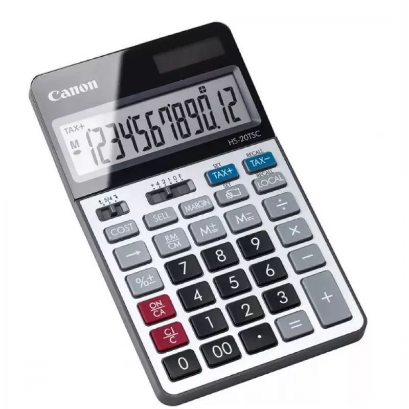 Canon HS-20TSC Taschenrechner Desktop Finanziell Schwarz, Silber