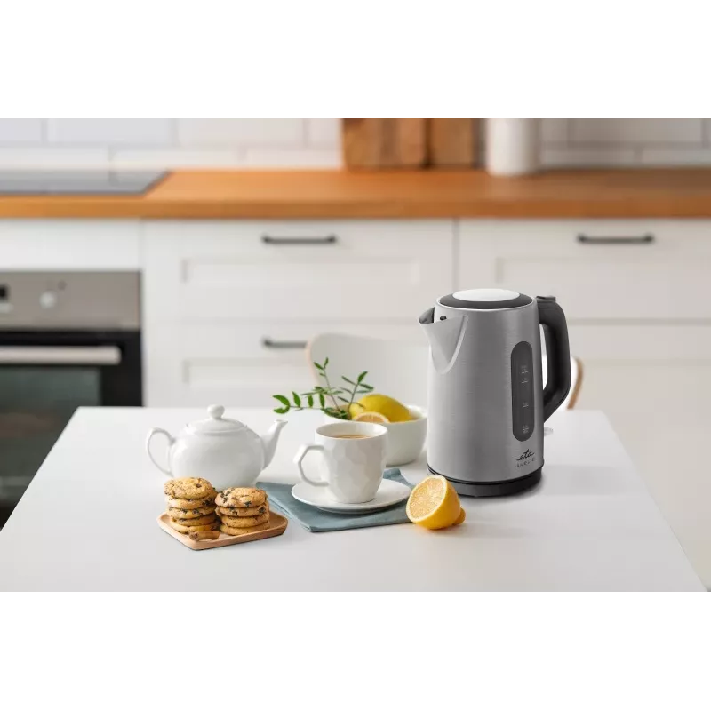 Elektrowasserkocher ETA Amelie 1,7 L 2200 W — Edelstahl, schwarz