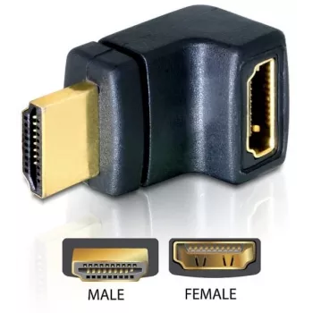 HDMI-Adapter DeLOCK 65072 HDMI-Stecker auf HDMI-Buchse, 90° nach oben