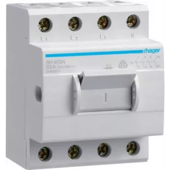 Hager SH463N Kompakt-Leistungsschalter 63A 4 Schließer 400VAC 3,5PLE