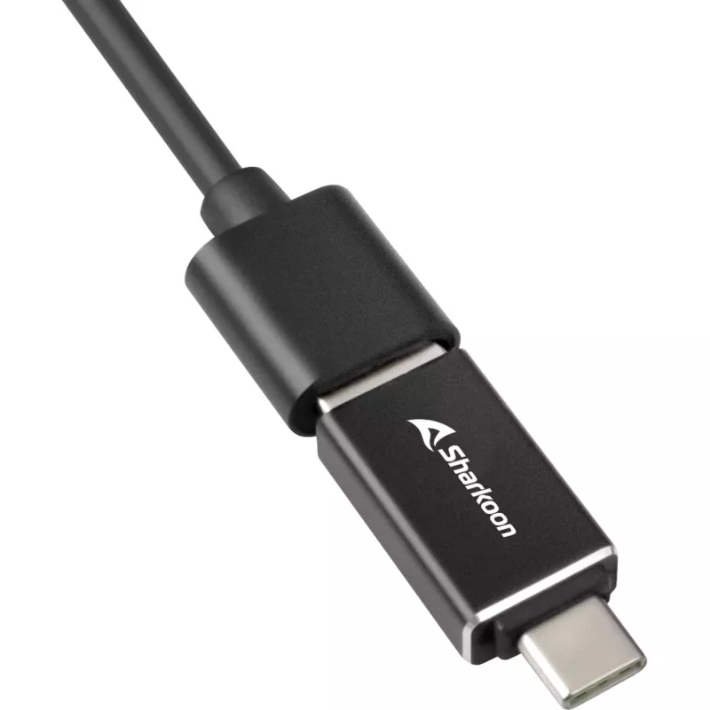 Sharkoon Interface Hub USB 3.2 Gen 1 (3.1 Gen 1) Type-C 5000 Mbit/s Schwarz