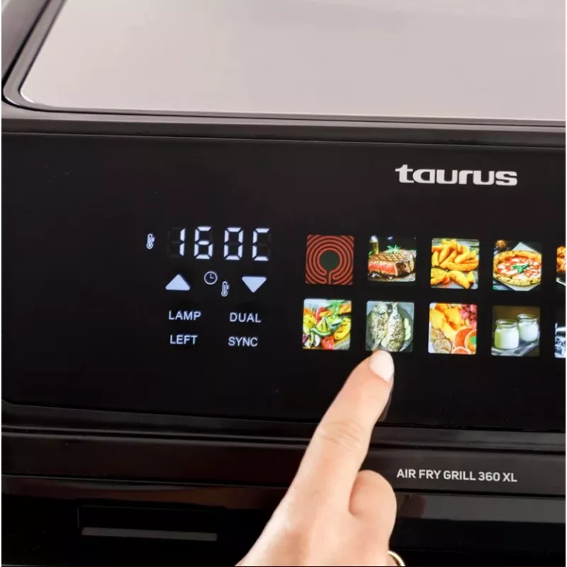 Fettfreier Fritteuse mit langem Korb und Grill Taurus 973004000