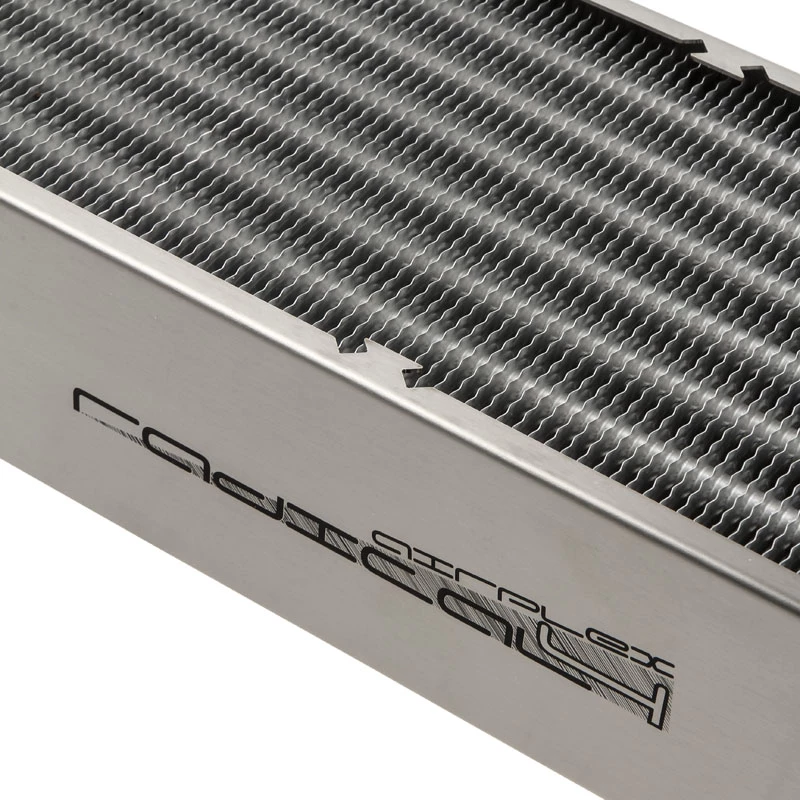 Radiatorblock Aqua-Computer 33706 — Aluminium/Kupfer/Edelstahl, 320×140×73 mm, grau/silber