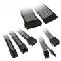 Geflochtenes Kabelverlängerungsset Kolink Core Adept – 6‑teilige Netzteil- und Mainboard-Verlängerungen, PET-Ummantelung, Kupferleiter, Längen 300–350 mm
