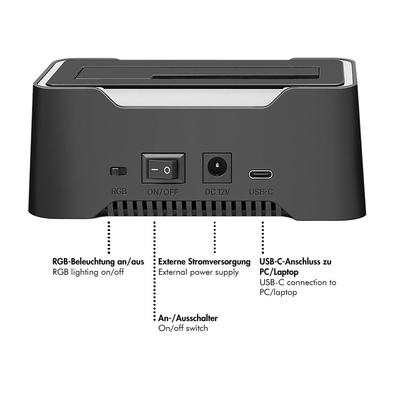 LogiLink HDD Dockingstation LogiLink Quickport USB 3.2 1-Port für 2,5/3,5 SATA (QP0035)