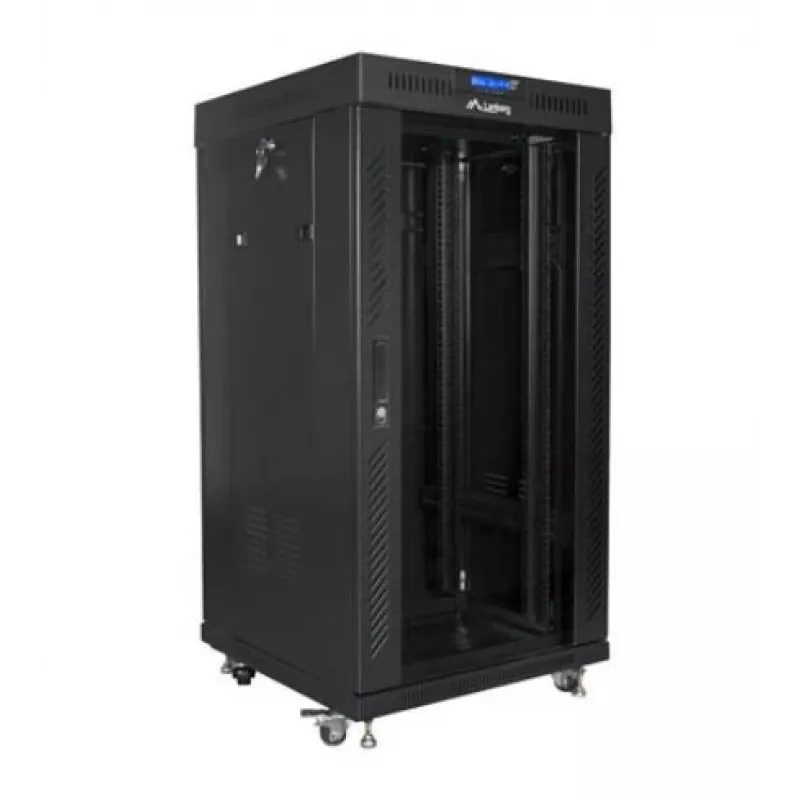 Rack-Schrank 19 Zoll 22HE 600x600 mm schwarz LANBERG FF01-6622-12BL
