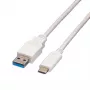 VALUE - USB-Kabel - USB 3.0 (M) auf USB Typ C (M) - 5 V - 900 mA - 1 m - Weiß (11.99.9011)