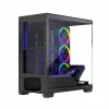 PC-Gehäuse MODECOM Volcano Stellar 5F ATX Midi Tower, gehärtetes Glas, 5 vorinstallierte Lüfter, USB‑C, unterstützt microATX/ATX, max. GPU 420 mm, CPU-Kühlerhöhe 175 mm