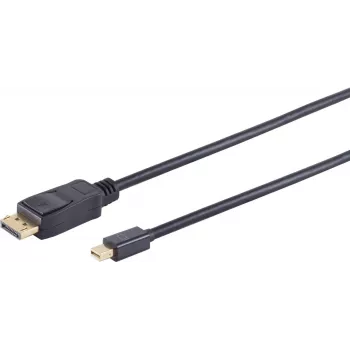 Mini DisplayPort auf DisplayPort Kabel ShiverPeaks BS10-52025, 1 m, unterstützt bis zu 3840×2160
