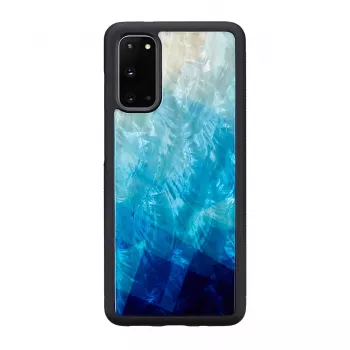 Schutzhülle iKins für Samsung Galaxy S20 — blauer See schwarzes Finish