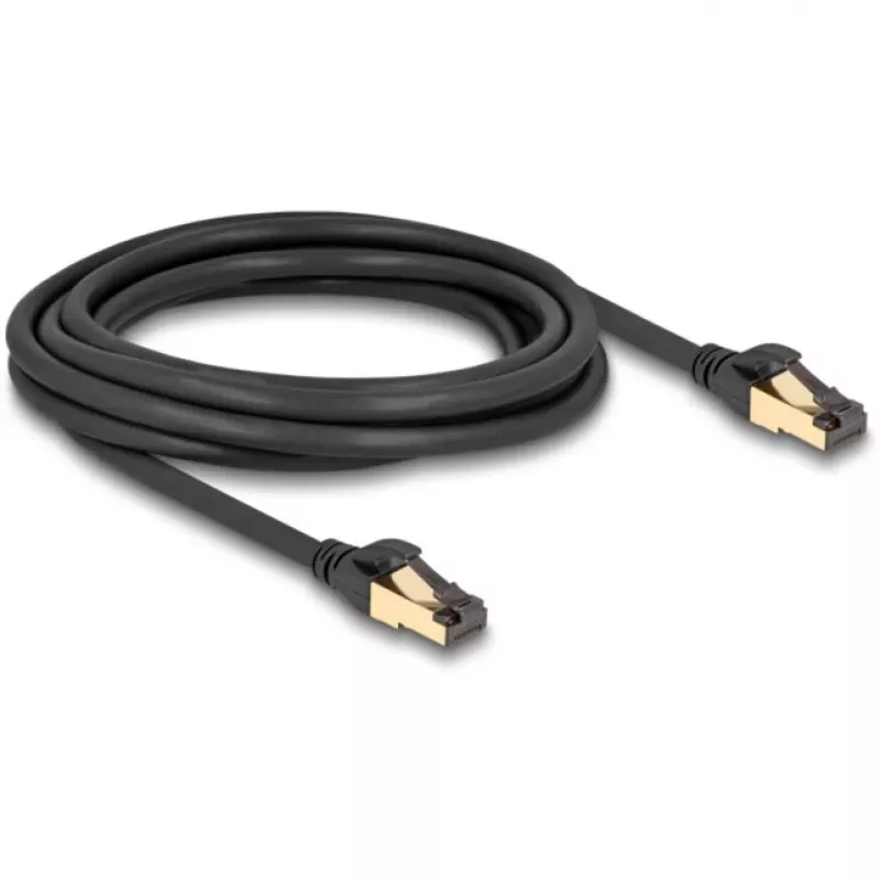 DeLOCK RJ45 Netzwerkkabel Cat.6A Stecker-Stecker S/FTP schwarz 3 m