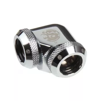 BitsPower Multi-Link Adapter 90° für 2x 12mm AD — BP-E90DML, glänzendes Silber