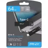 PNY Elite-X USB-Stick 64 GB USB Typ-C 3.2 Gen 1 (3.1 Gen 1) Schwarz (P-FDI64GELTXC-GE)