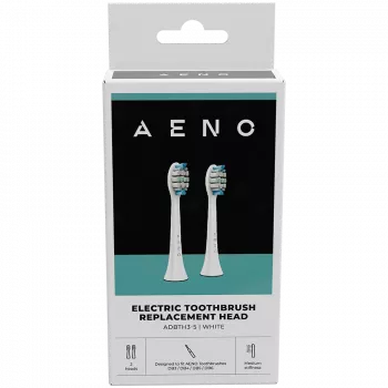 AENO Ersatzbürstenköpfe, Weiß, Dupont-Borsten, 2er-Set (für ADB0003/ADB0005 und ADB0004/ADB0006)