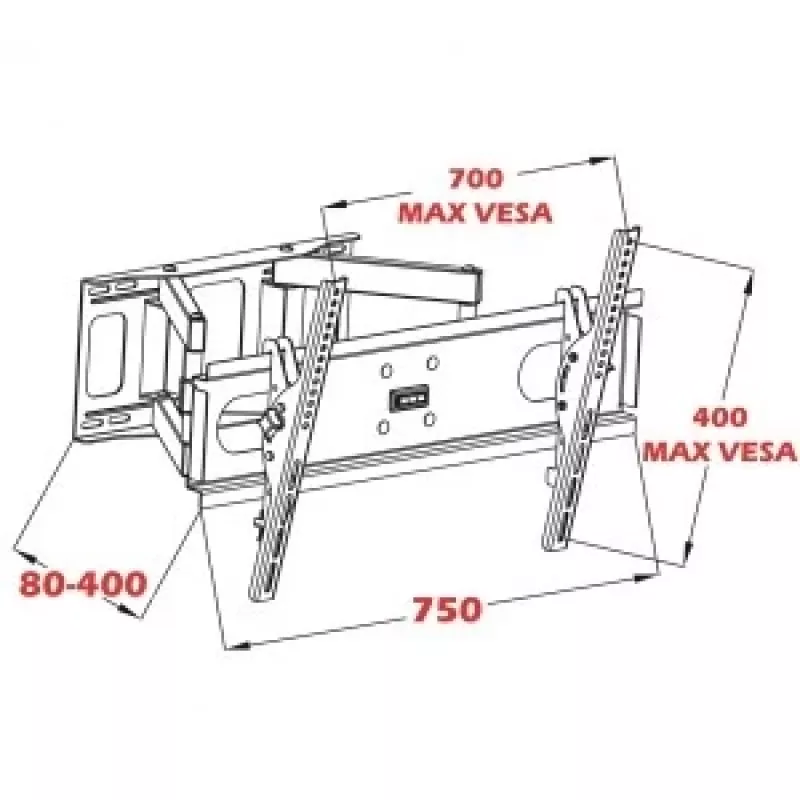 Halterung für 14-42 LCD/LED-TV 35 kg ART AR-44