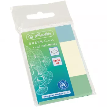 Blanko-Registerreiter Herlitz 50033447 selbstklebend 160 Blatt Blau Grün Gelb