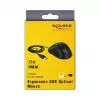 Maus DeLOCK 12548 Office Linkshänder USB Typ-A Optisch 2400 DPI