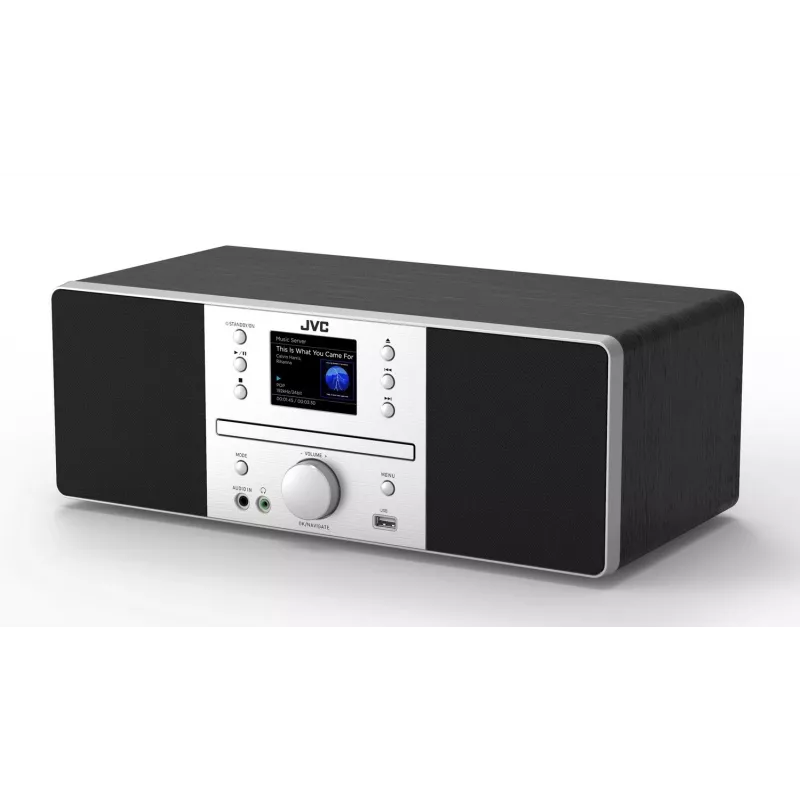 Standlautsprecher JVC RD-E874B Bluetooth 20W Schwarz Silber – Stand-Audiosystem