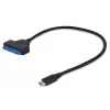 Gembird AUS3-03 USB-C-auf-2,5-Zoll-SATA-Laufwerksadapter, 0,2 m, Schwarz