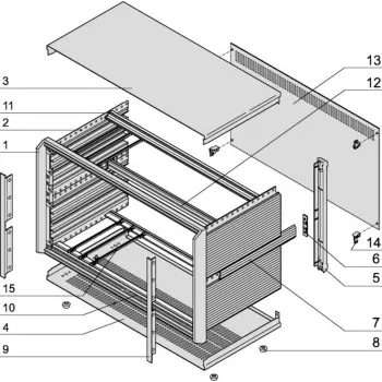 SCHROFF KomplettEnclosure, ungeschirmt - PROPAC PRO Enclosure.3HE 28TE 266T (24576001)
