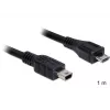 USB-Kabel DeLOCK 83177 1m Micro-USB B Mini-USB B Schwarz